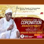 Okpala Uku one-year coronation invite